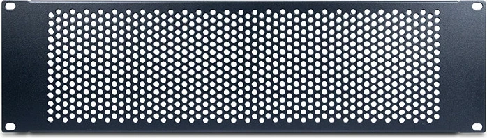 Panel mbulues 19" Inter-Tech IPC, 3U/3HE perforuar, 134x482x11mm, i zi (RAL 9005)