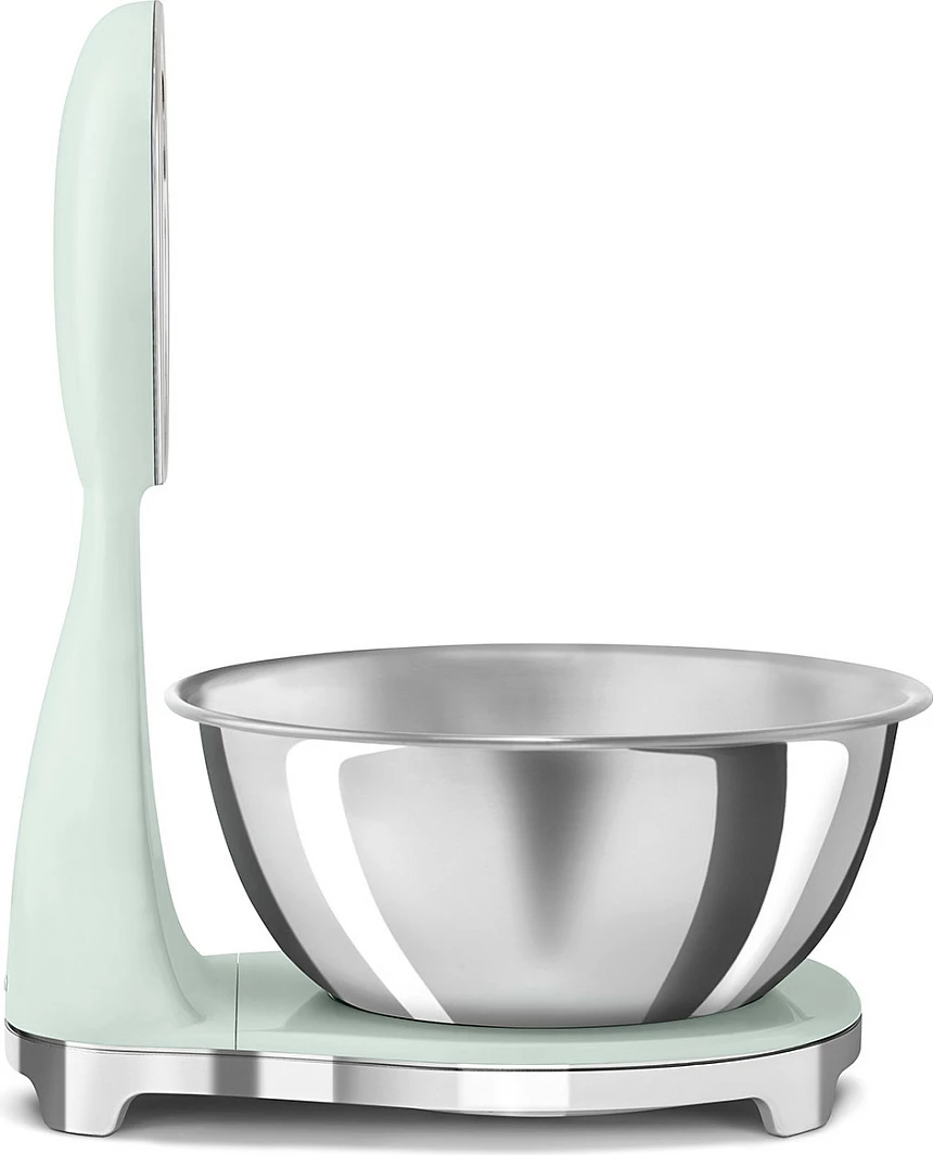 Peshore kuzhine SMEG 50's Style, tas çelik inox, jeshile pastel