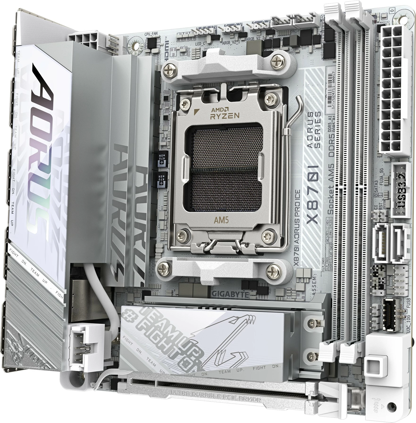 Pllakë amë Gigabyte X870I AORUS PRO ICE, DDR5, Mini-ITX, e bardhë