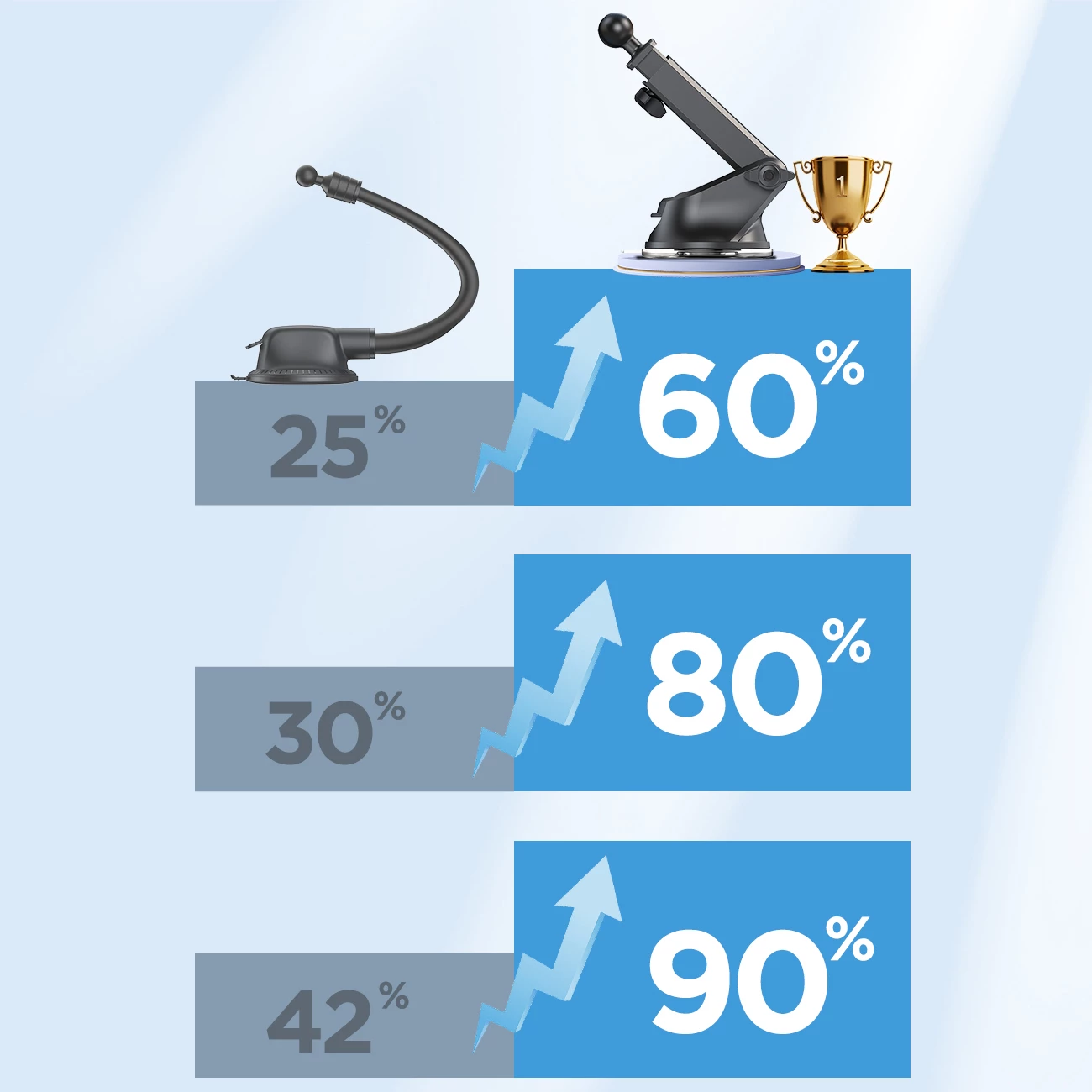 Mbajtës elektrik telefoni Joyroom JR-ZS219 me karikues wireless 15W, i zi