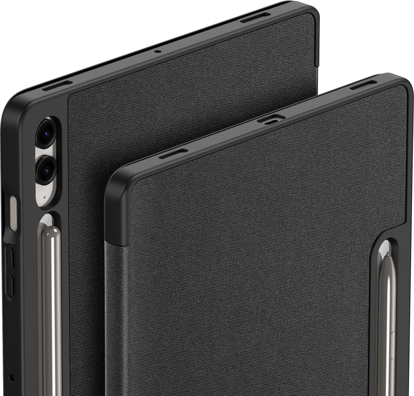 Mbështjellës tablet Dux Ducis Domo për Samsung Galaxy Tab S10+, S9+, S9 FE+, ECO lëkurë PU, me stand dhe kapak, e zezë