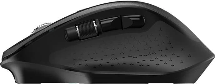 Maus pa kabllo Moye ERGO PRO, ergonomik, 6 butona, 800-2400 DPI, bateri e rikarikueshme, zi