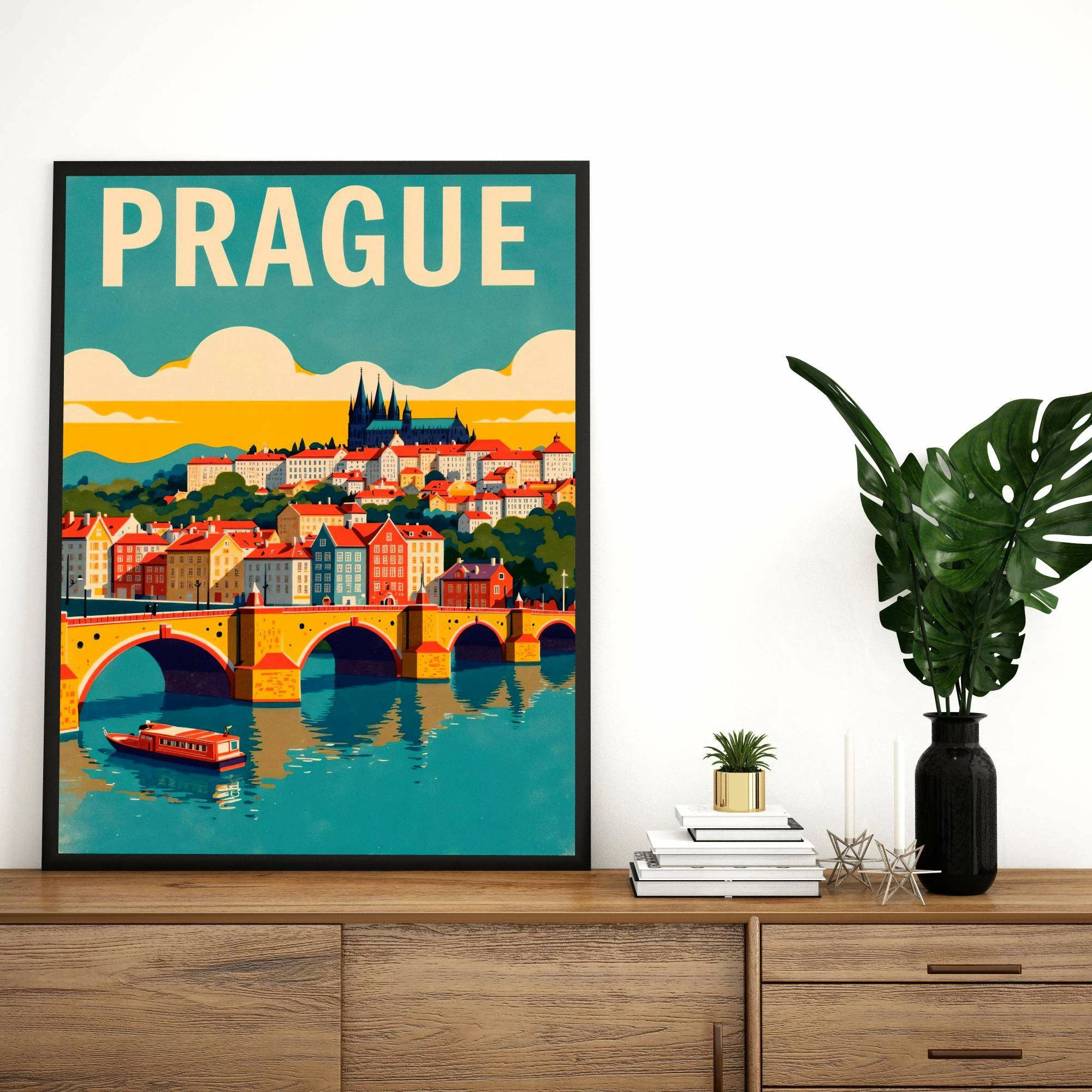 Pikturë dekorative me kornizë, MDF, shumëngjyrëshe, Wallity, Mp-00125, 30x40cm