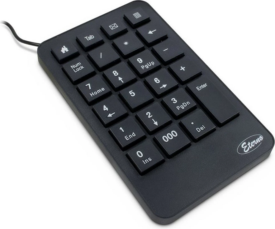 Tastierë numerike Inter-Tech Eterno KB-120, USB, e zezë