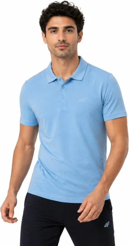 Maicë polo për meshkuj 4F M0948, e kaltër e çelët