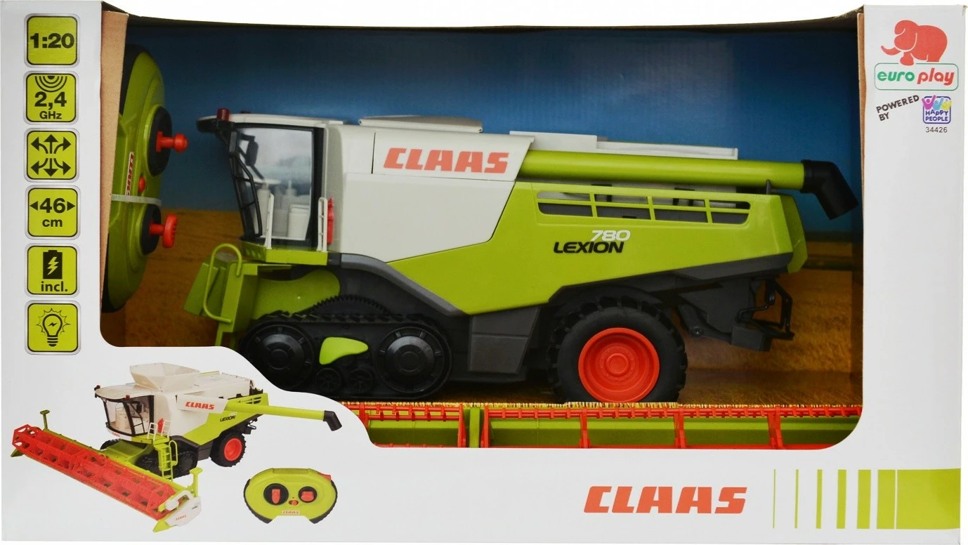 Lodër korrëse-bërësesh RC MALIK Claas Lexion 780, 1:20, e gjelbër
