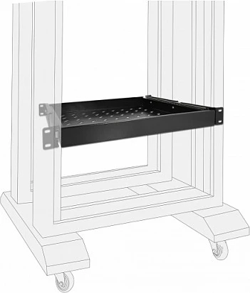 Sirtar rrëshqitës për rack 19" DeLOCK 1U, metal, i zi