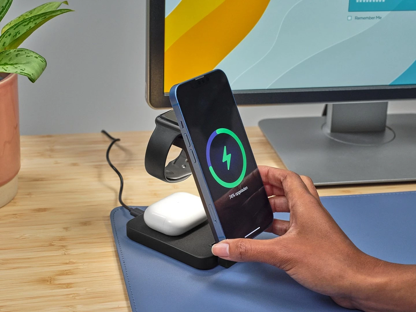 Karikues wireless Trust Viro, për kufje, celular, smartwatch, i zi