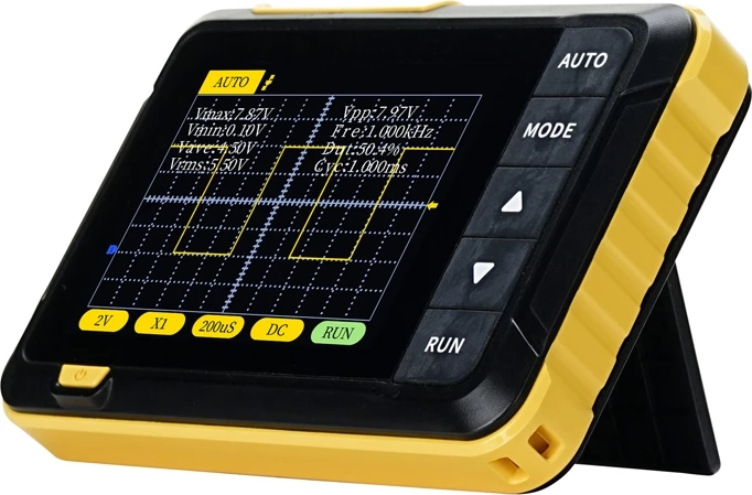 Osciloskop portabël mini, FNIRSI, DSO152, 2.5MS/s, brez 200kHz, ±400V, ekran 2.8", bateri 1000mAh, USB-C, me probë dhe kabllo