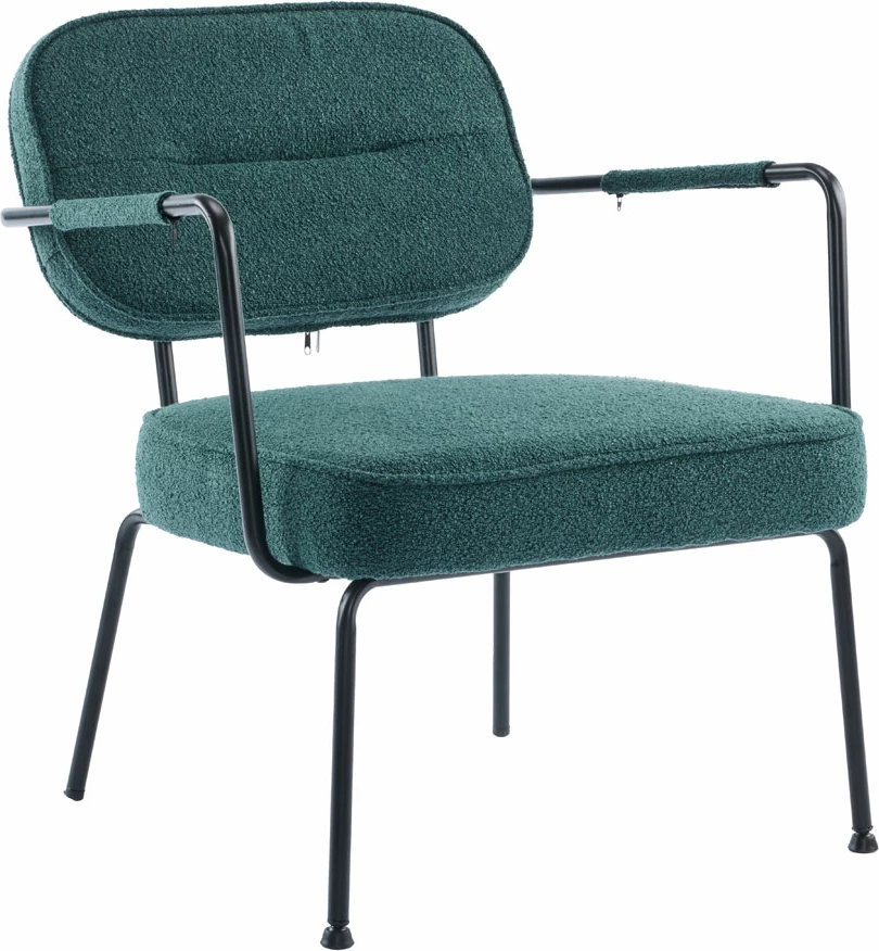 Karrige e ulët Prisley, ngjyrë petrol, 73x66x78 cm