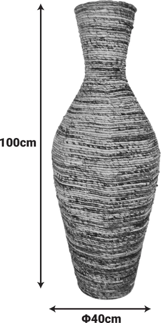 Vazo dekorative Lerpon, litar banane, ngjyrë natyrale, 40x100cm