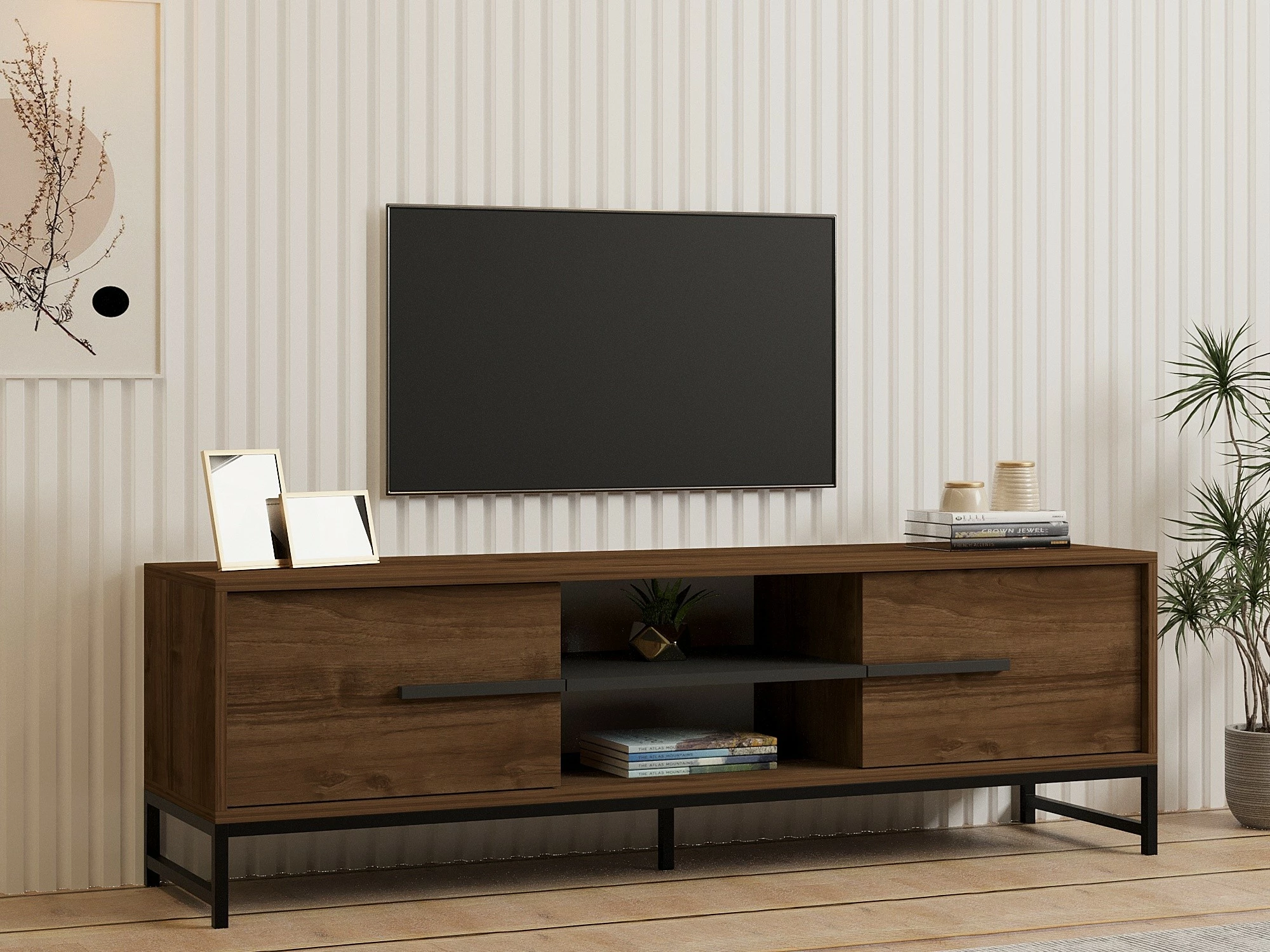 Komodë TV Hanah Home, Mono, ngjyrë arre