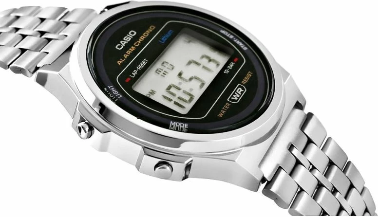 Orë dore femra Casio A171WE-1AEF, argjend