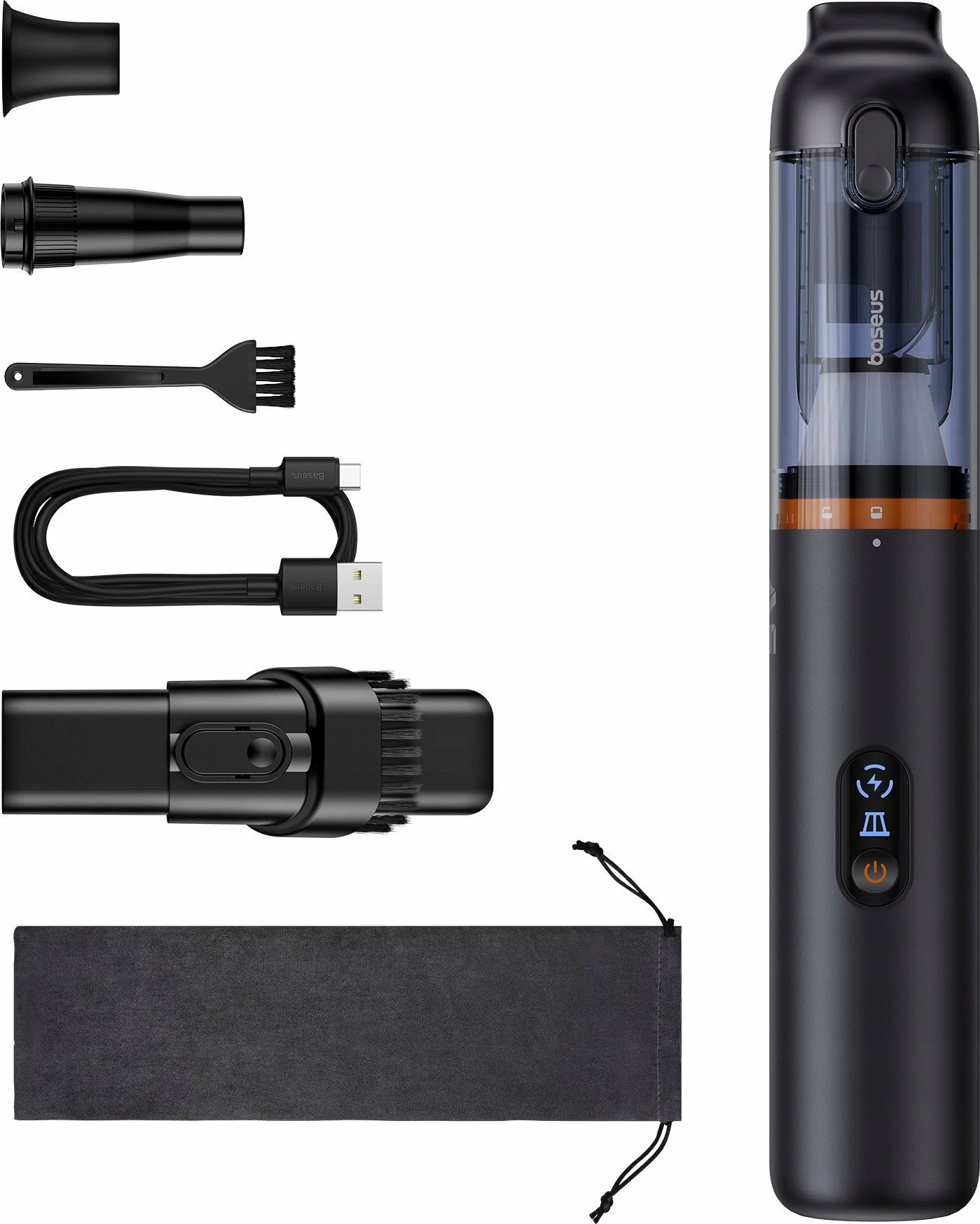 Fshesë me vakum dore Baseus A5 Air 12000Pa, HEPA, pa kabllo, USB-C, e zezë