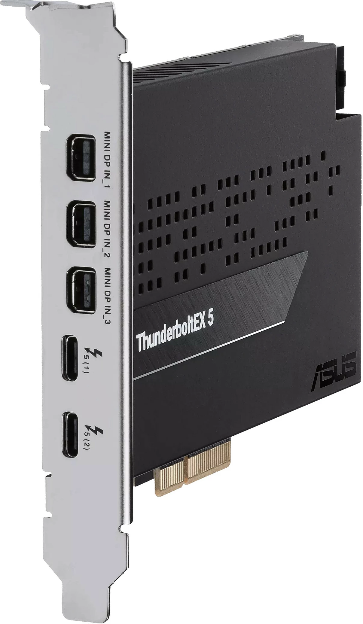 Kartë zgjerimi Thunderbolt, ASUS ThunderboltEX 5, PCIe 4.0, 120 Gbit/s, Mini DisplayPort, e zezë