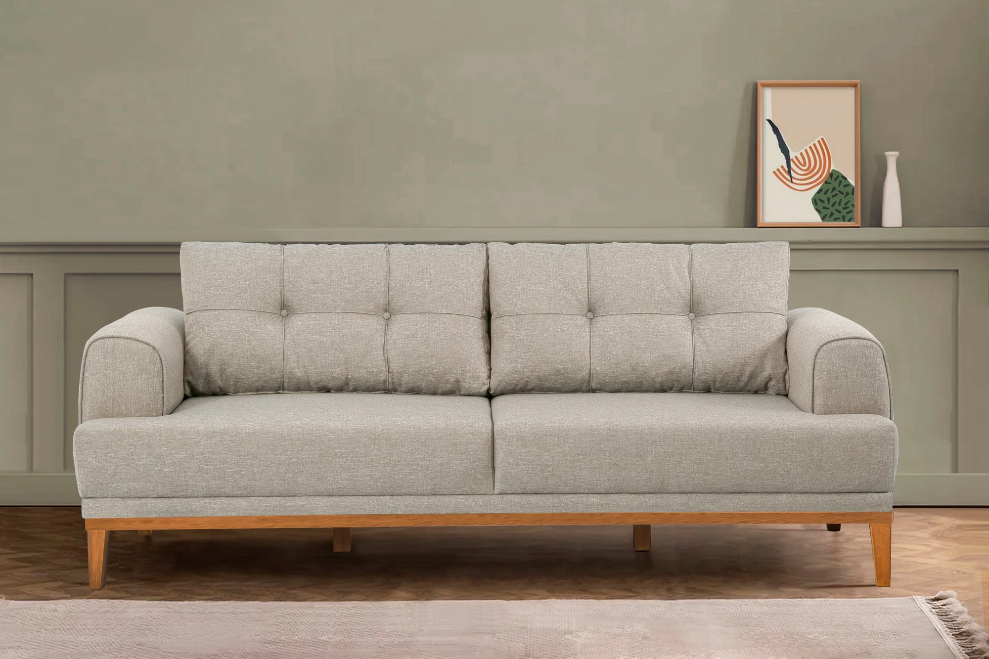 Divan treshe Atelier del Sofa, Vina 3, krem, Atlantic Pine
