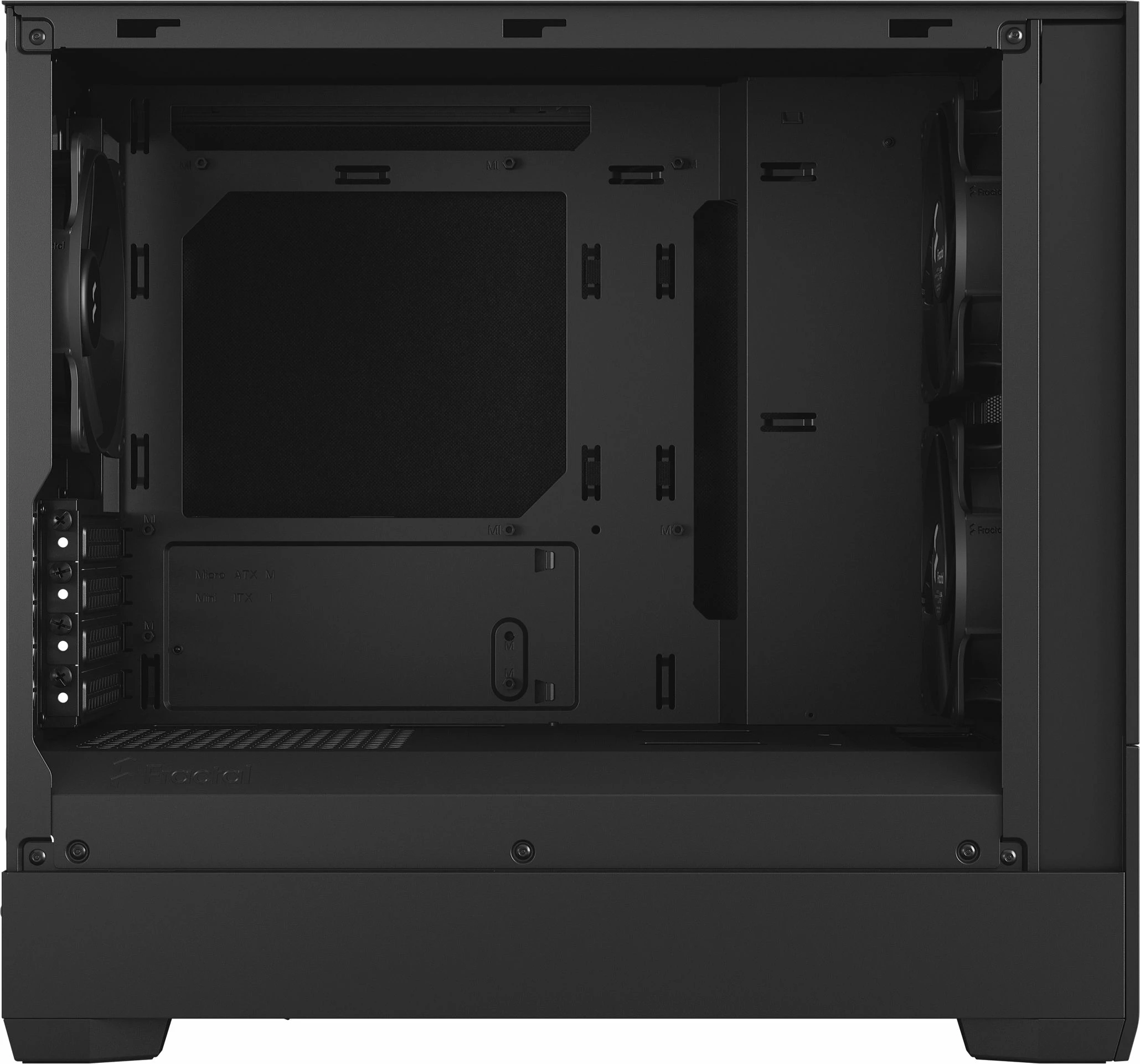 Kasë Fractal Design Pop Mini Silent Solid FD-C-POS1M-01, Mini Tower Micro-ATX/Mini-ITX, 3x120mm ventilatorë, pa dritare, e zezë