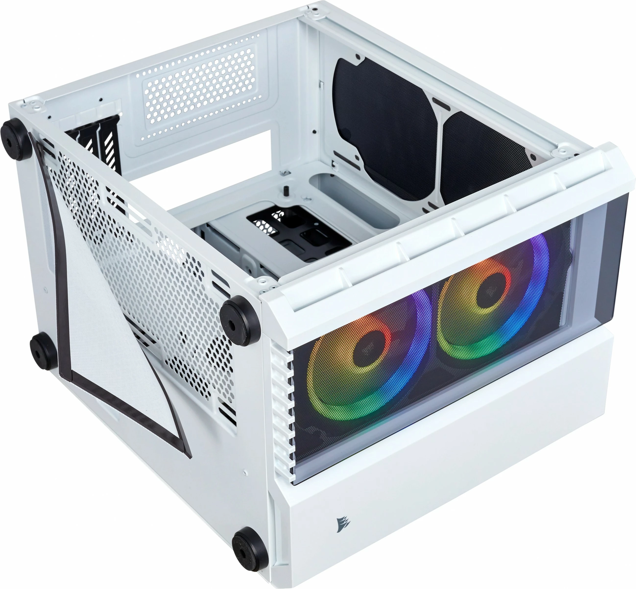 Kasë Corsair Crystal 280X, micro ATX, xham i temperuar, e bardhë