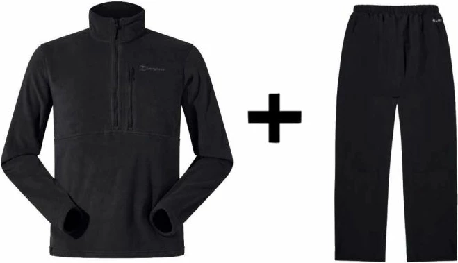 Duks dhe pantallona sportive Berghaus Prism PT HZ & Hillwalker OVRTRS AM, të zeza, L