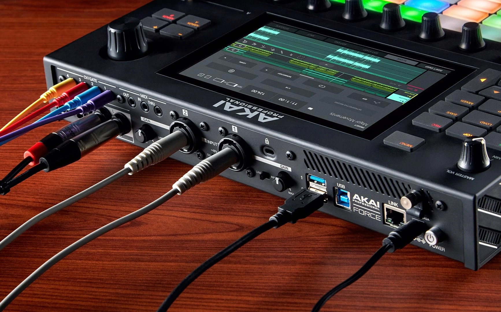 Paisje për prodhim muzikor AKAI FORCE Standalonem, MIDI USB, e zezë