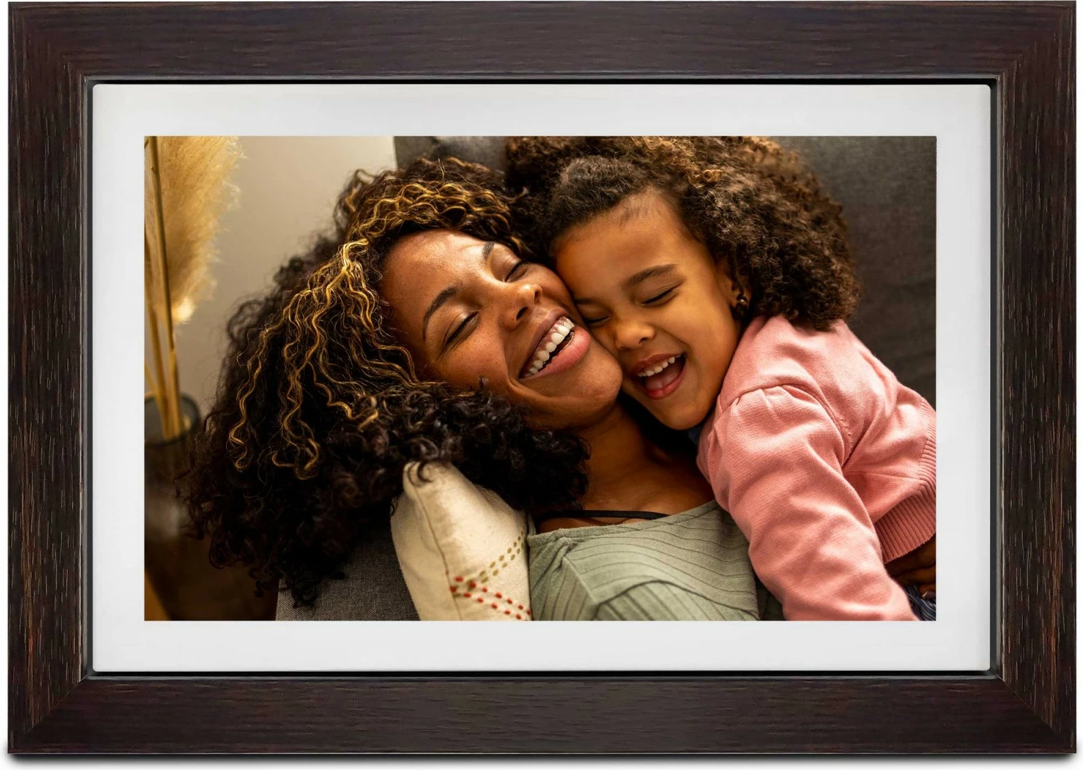 Kornizë digjitale për foto/video Sencor SDF 1093, WiFi, ekran IPS touch 10.1", 4.6GB, microSD, USB-C, me stojak vertikal/horizontal, hazel (wood-like)