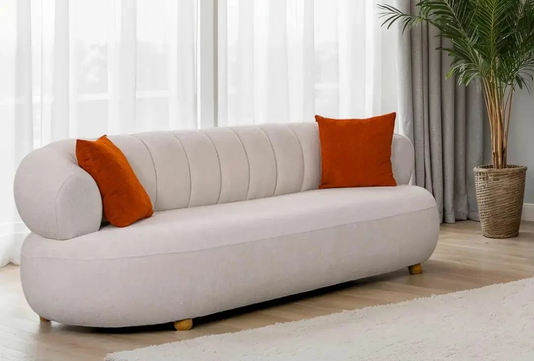 Divan treshe Atelier del Sofa, New Roma, i bardhë