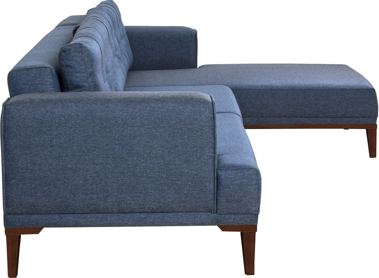 Këndore Vina, ngjyrë kaltër e errët, këmbë druri, Atelier del Sofa