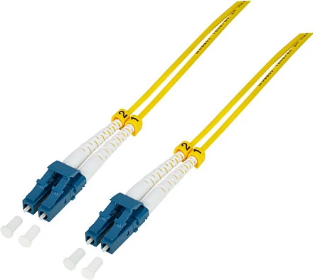 Kabllo fiber optike LogiLink OS2 LC-LC, 50m, 9/125µ, duplex, e verdhë