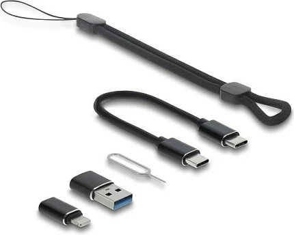 Lexues kartelash DeLOCK USB 3.2 Gen 1, SD/MicroSD, 5 Gbps, me hapësira për 9 karta, Zi/Gri