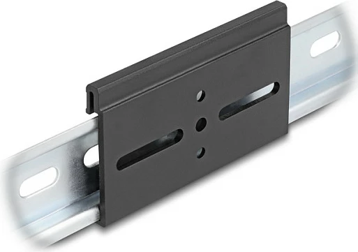 Kllip montimi DeLOCK 67147 për shinë DIN 35 mm, alumin, e zezë