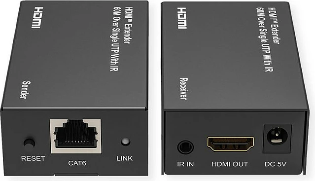 HDMI extender VALUE 60m UTP Cat6 me IR, 1080p, metal, i zi