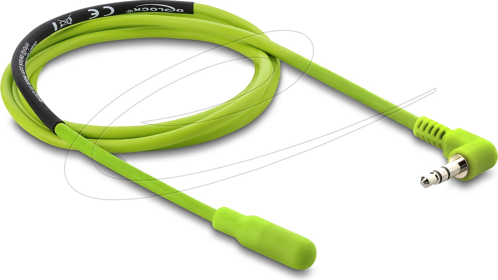 Sensor temperature DeLOCK 91394, DS18B20 1-Wire, 1 m, 3.5mm male, -20 deri 80°C, gjelbër
