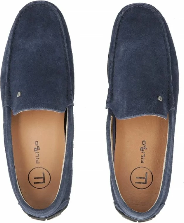 Mokasina lëkure për meshkuj Filippo MP923, të kaltërta