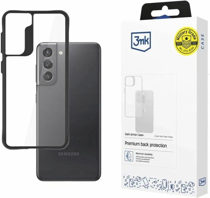 Mbështjellëse telefoni 3mk Satin Armor Case+ Samsung Galaxy S21 5G, transparente
