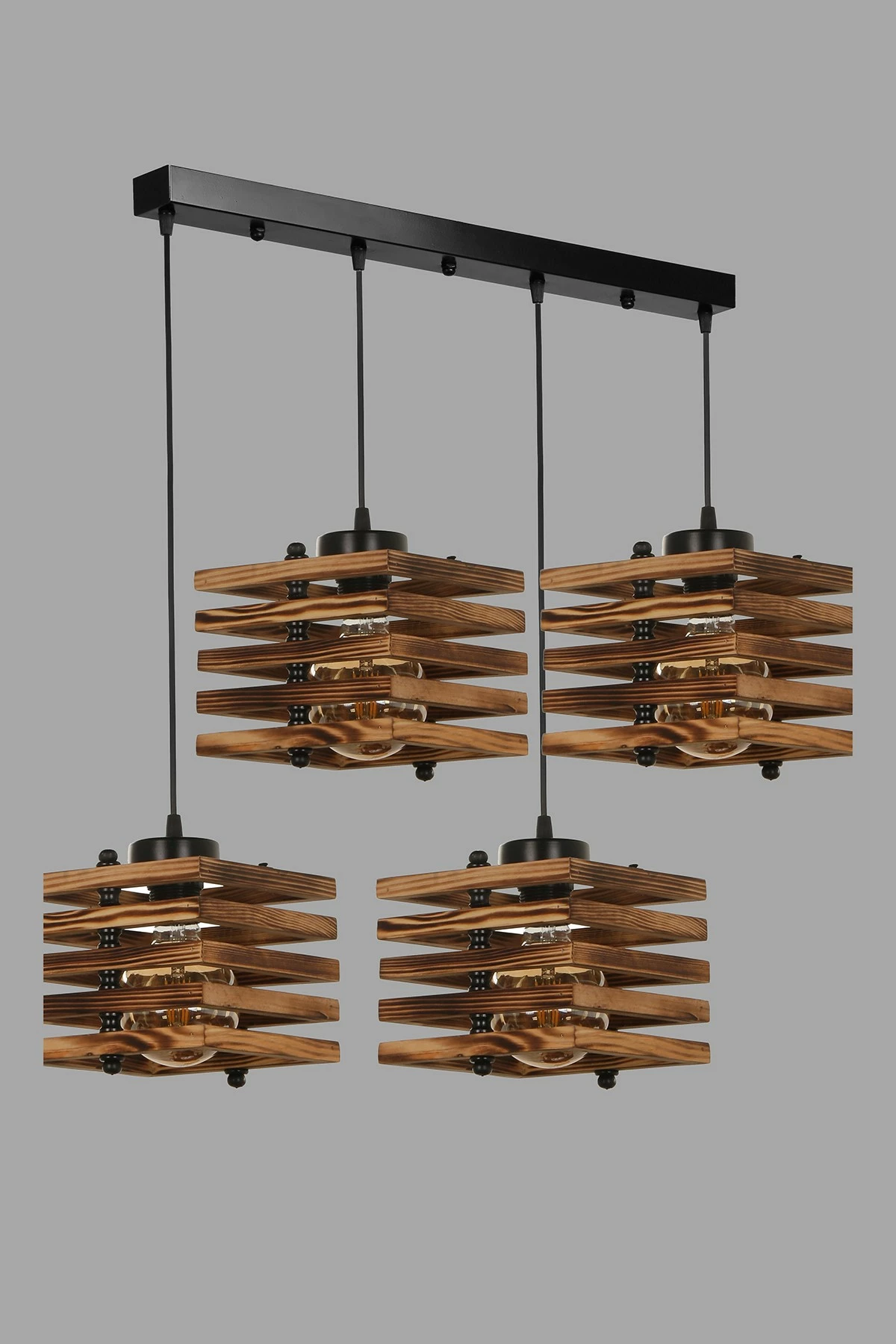 Llambë tavani druri, Opviq, 8351-4U, kafe, 4 copë