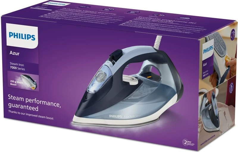Hekur Philips DST7020/20, avull, SteamGlide Plus, Quick Calc Release, blu