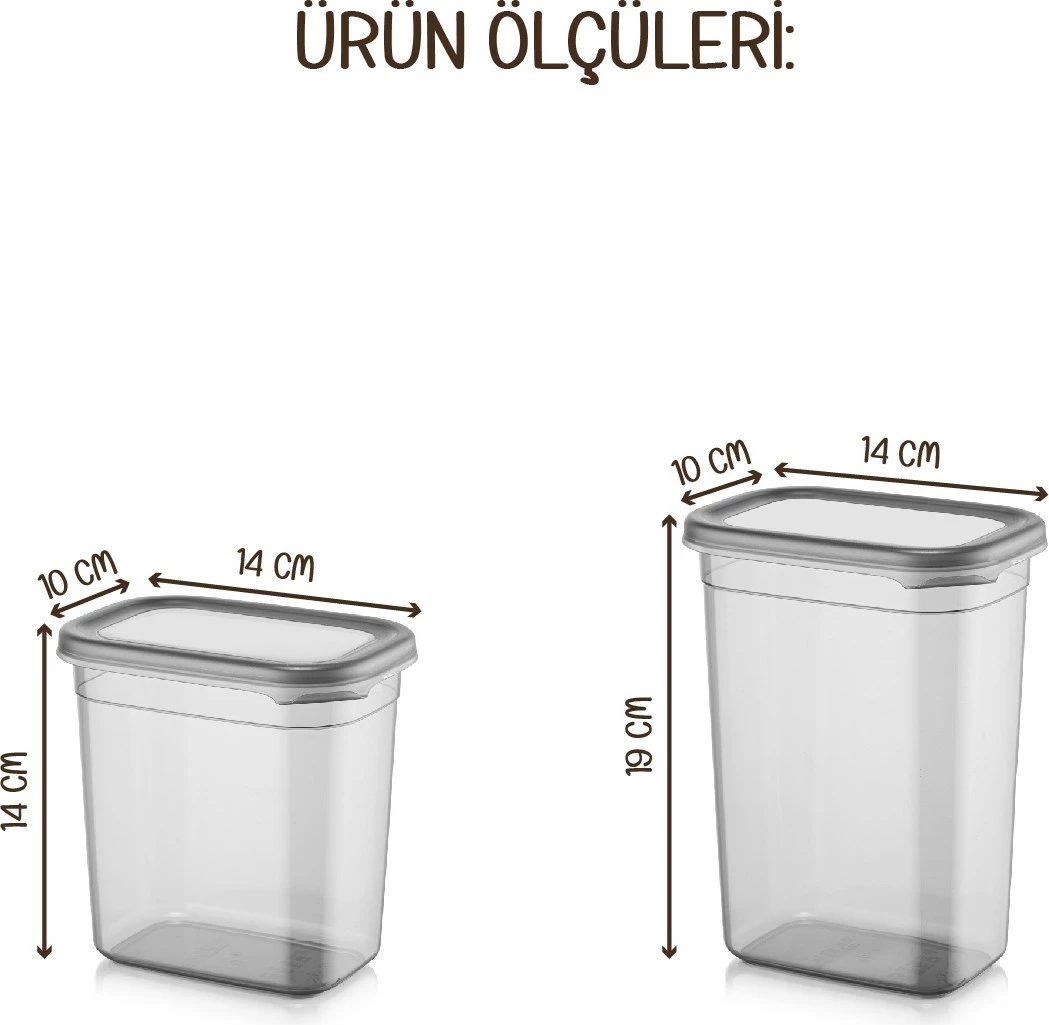 Set kontejnerësh për ruajtje Vienev Peggy, set me 5 kontejner, anthracite