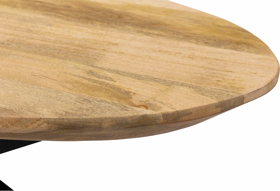 Tavolinë kafeje Skorpio, dru arre, këmbë metalike të zeza, 120x60x45cm