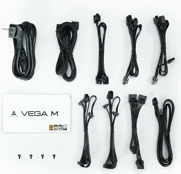 Furnizues rryme (PSU) Chieftec Vega M PPG-1000-C 1000W ATX 3.1 80 Plus Gold fully modular, i zi