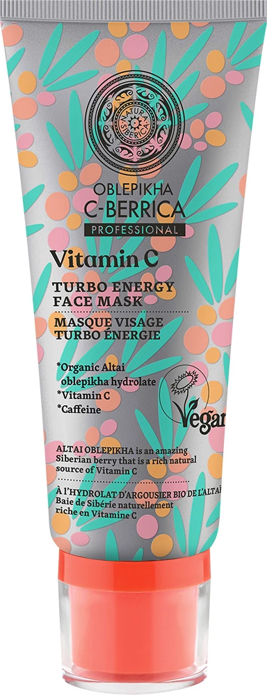 Maskë fytyre për femra Natura Siberica Oblepikha C-Berrica Energizing, 100ml