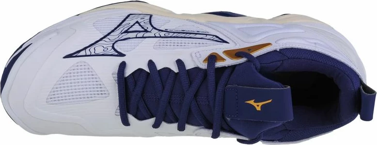 Atlete për meshkuj Mizuno Wave Momentum 3, të bardhë me blu deti [Madhësia: 41]