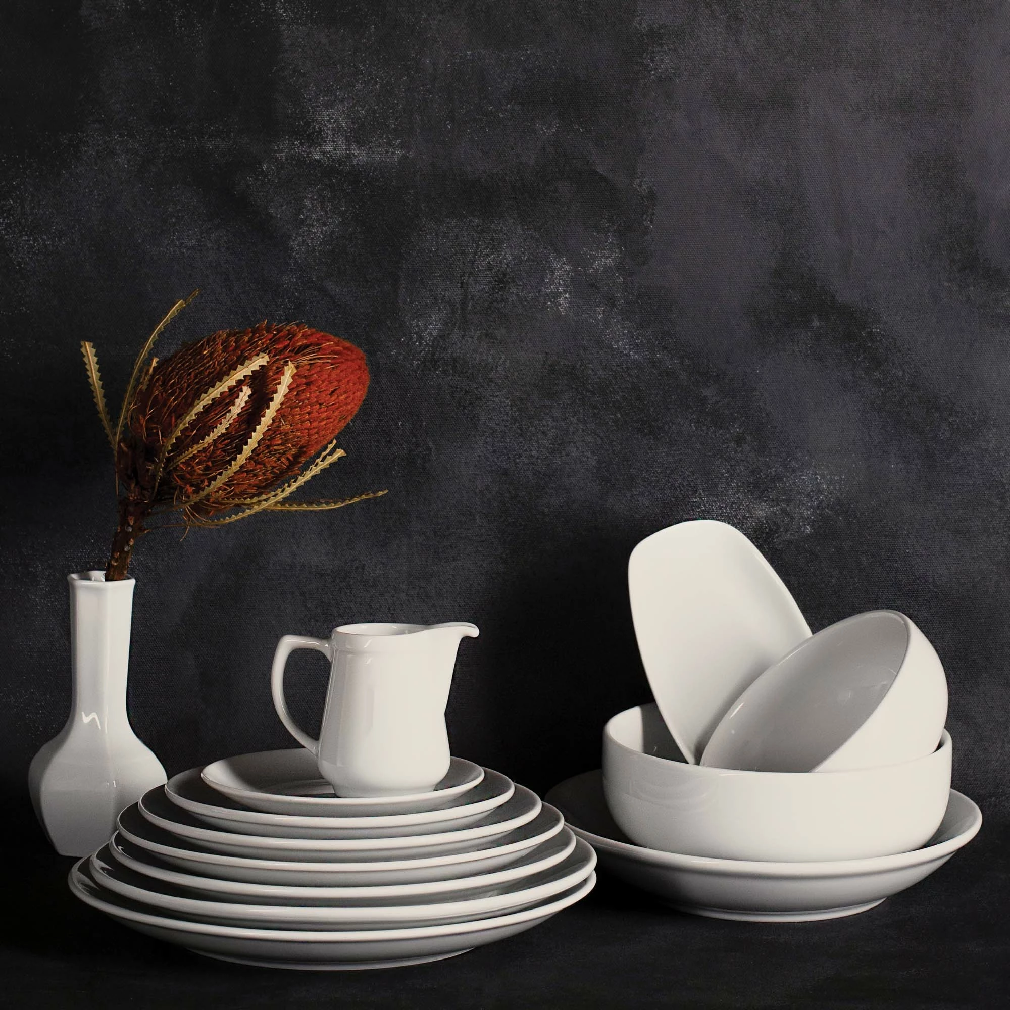 Set kriporesh Porland Dove porcelan, krem, 6 copë