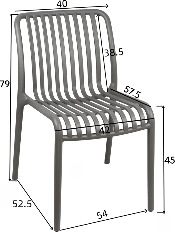 Karrige për bar Laudre, PP, ngjyrë kapuçino, 56x36x87cm