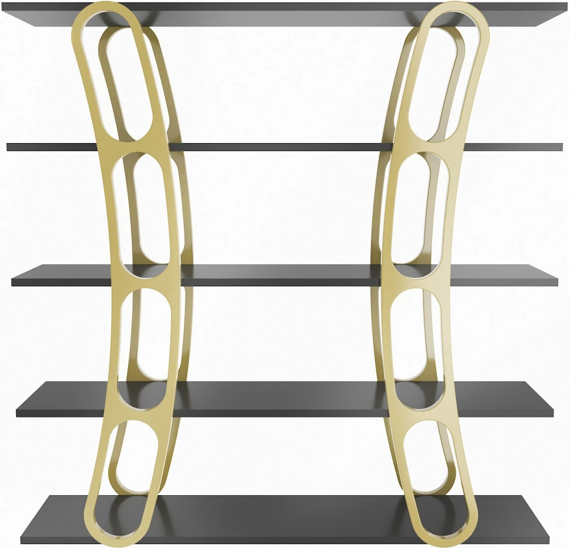 Raft librash Hanah Home, Adar, ngjyrë e zezë dhe ari