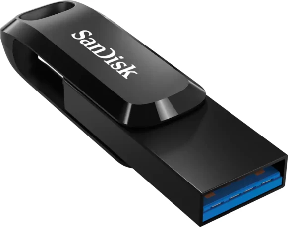 USB memorie SanDisk Ultra Dual Drive Go SDDDC3-128G-G46 128GB USB-C/A USB 3.2 Gen 1, e zezë, 1 copë