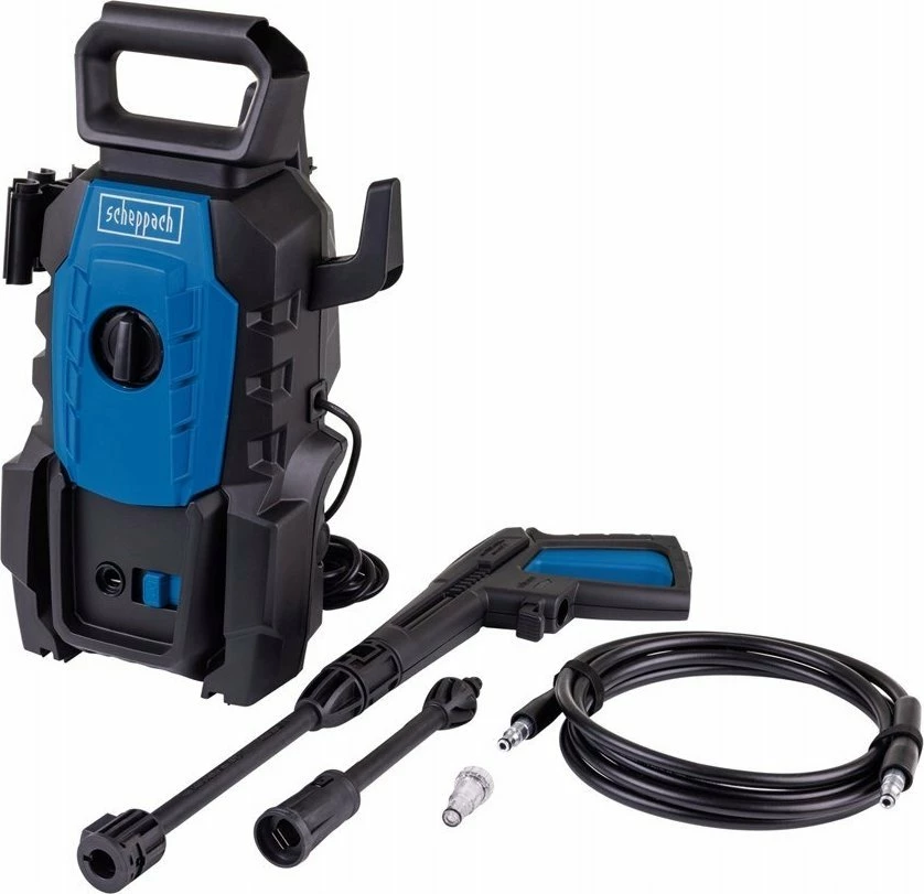 Myjkë me presion të lartë Scheppach HPC1400 1400W 110 bar 390 l/h, blu/zezë, set me zorrë 3 m