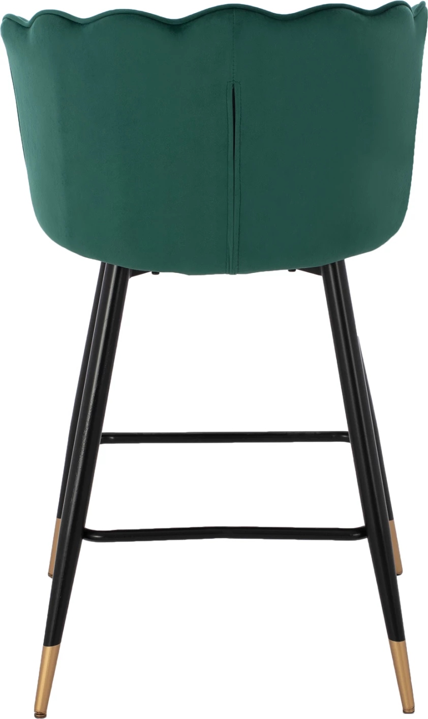 Karrige për bar mesatare, FH8736.03, kadife e gjelbër, kornizë metalike, 50x50x90 cm