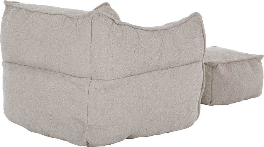 Set ulëse Sponge me këmbështetëse, ngjyrë elefant, 95x102x73cm