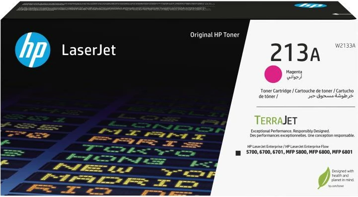 Toner HP 213A W2133A TerraJet rendiment 2,400–4,400 faqe magenta