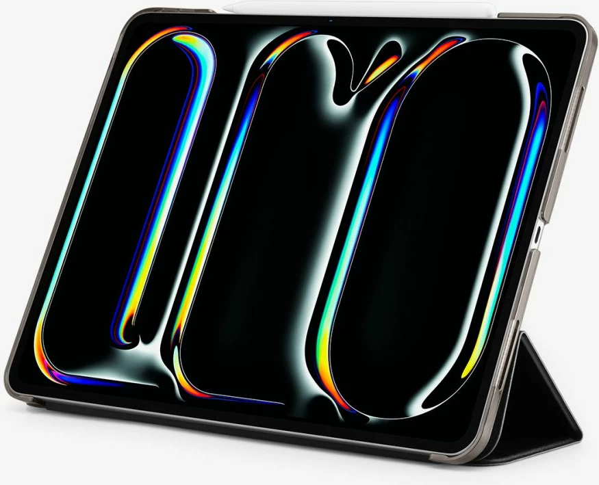 Mbështjellës tablet, Spigen Smart Fold për iPad Pro 13" (2024) A2925/A2926/A3007, kapak tri-fish me sleep/wake, i zi